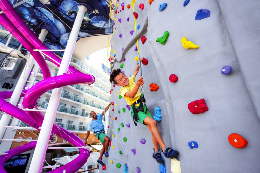 RCI Wonder of the Seas Rock Climbing Adrenaline Peak Rock Wall - River Jordan 1.jpg